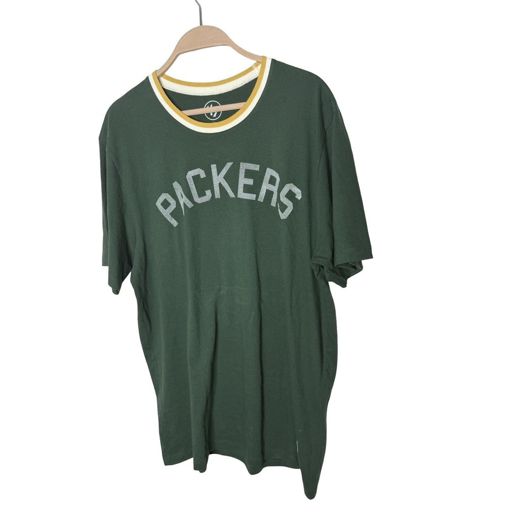 47 Brand Retro Vintage Greenbay Packers NFL Men's Size Large T Shirt‎ raglan